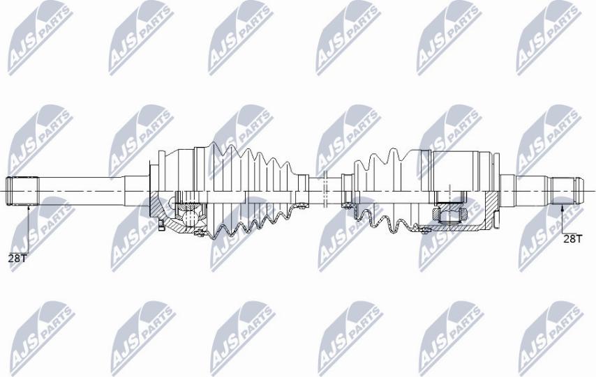 NTY NPW-MS-059 - Приводной вал unicars.by