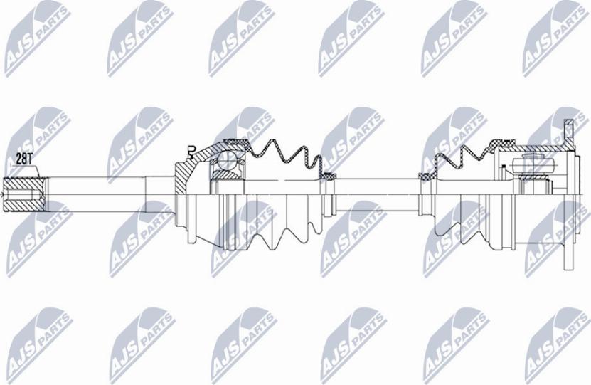 NTY NPW-MS-051 - Приводной вал unicars.by