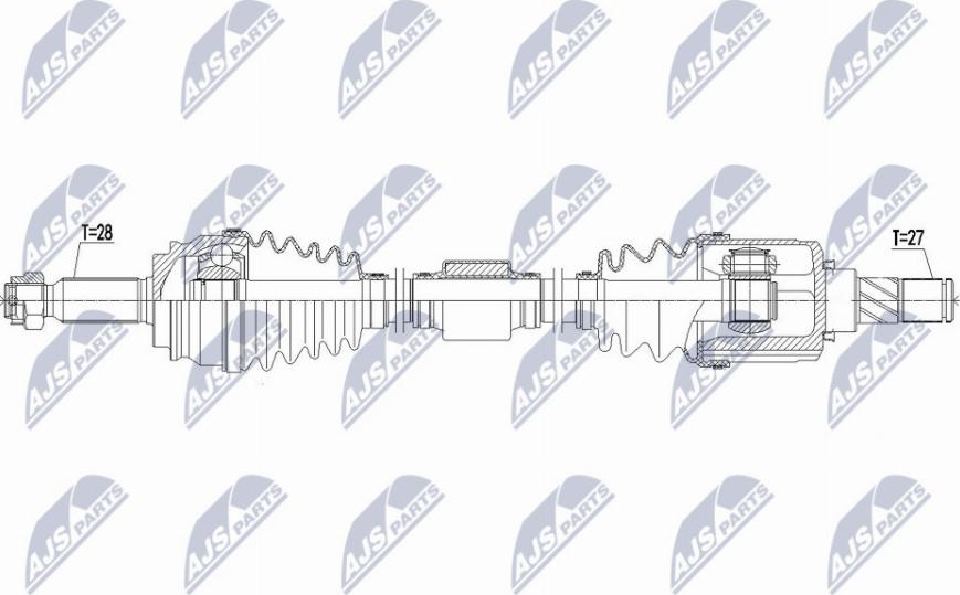 NTY NPW-MS-061 - Приводной вал unicars.by