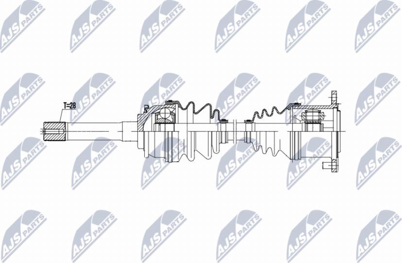 NTY NPW-MS-082 - Приводной вал unicars.by