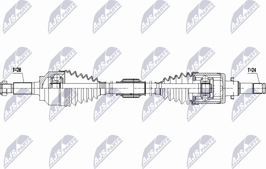 NTY NPW-MZ-096 - Приводной вал unicars.by