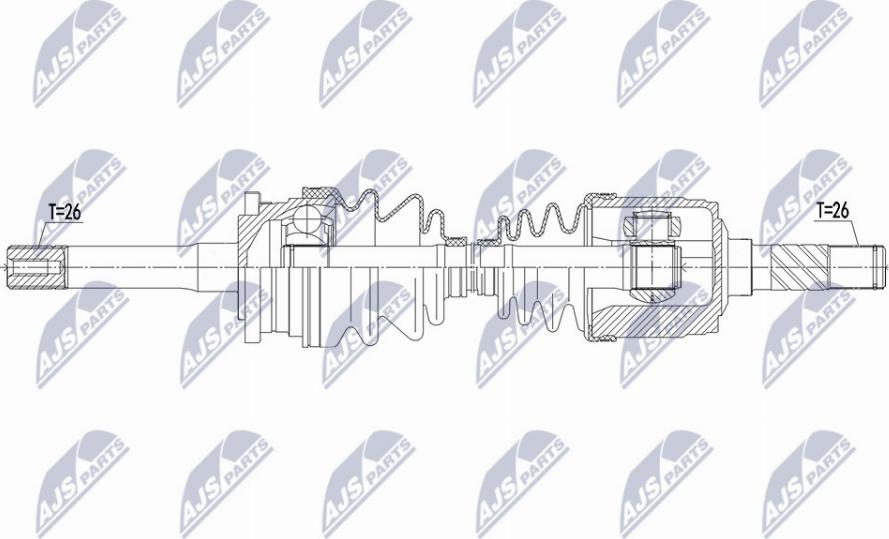 NTY NPW-MZ-066 - Приводной вал unicars.by