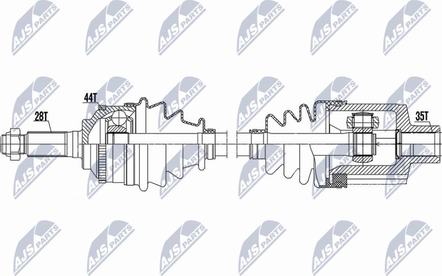 NTY NPW-MZ-084 - Приводной вал unicars.by