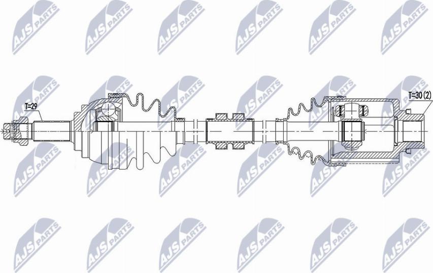 NTY NPW-NS-088 - Приводной вал unicars.by