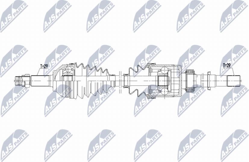 NTY NPW-NS-171 - Приводной вал unicars.by