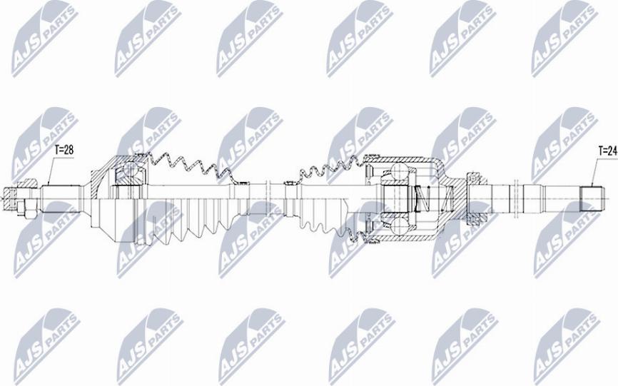 NTY NPW-PE-029 - Приводной вал unicars.by