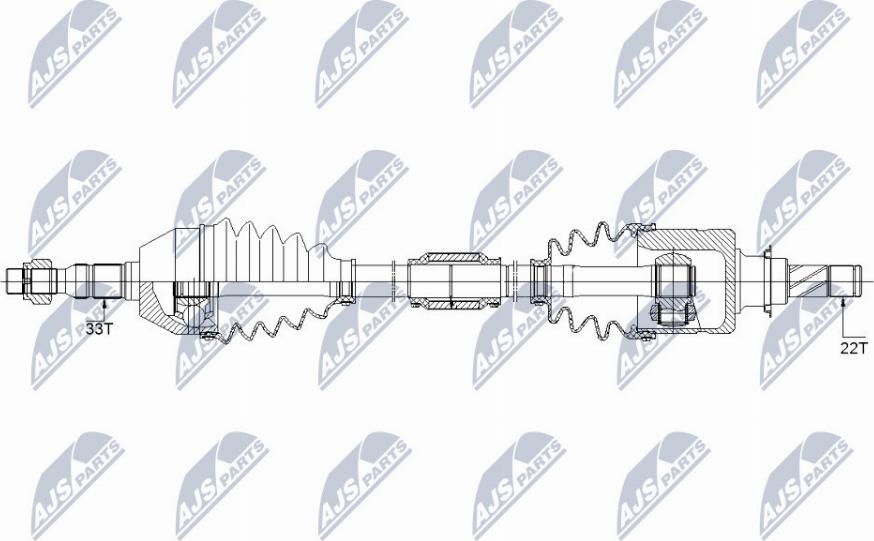 NTY NPW-PL-093 - Приводной вал unicars.by