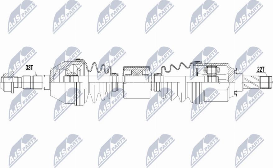 NTY NPW-PL-044 - Приводной вал unicars.by