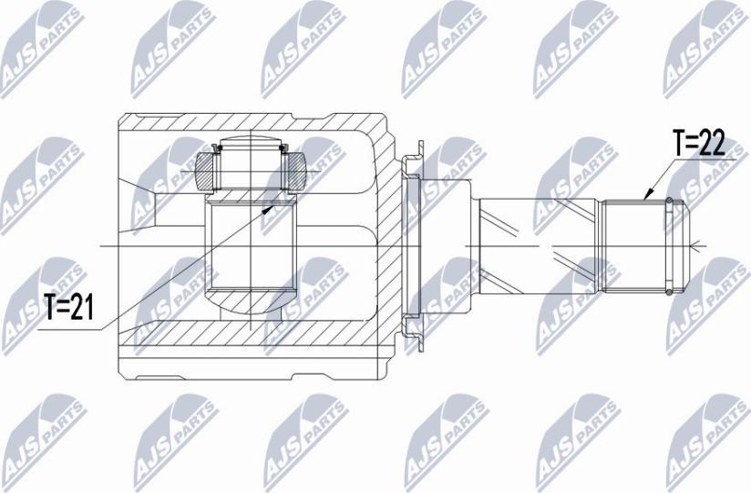 NTY NPW-PL-064 - Шарнирный комплект, ШРУС, приводной вал unicars.by