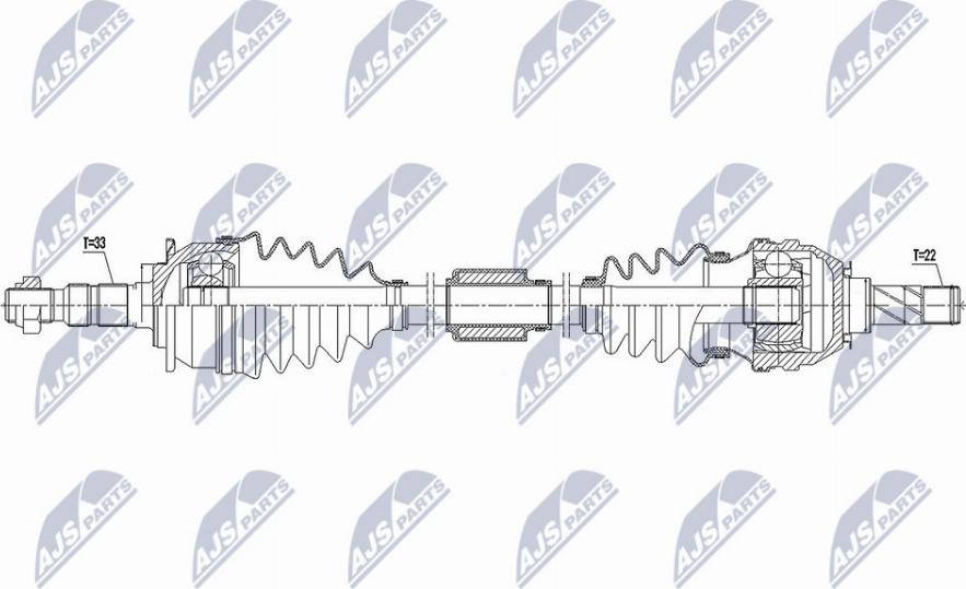 NTY NPW-PL-105 - Приводной вал unicars.by