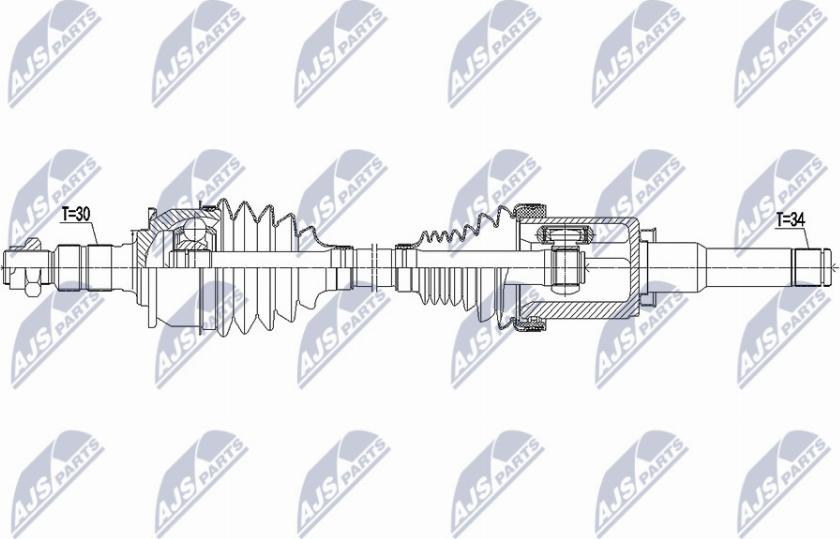 NTY NPW-PL-101 - Приводной вал unicars.by