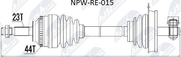 NTY NPW-RE-015 - Приводной вал unicars.by