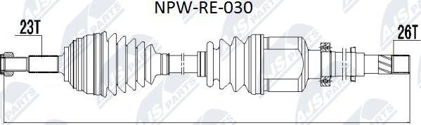 NTY NPW-RE-030 - Приводной вал unicars.by