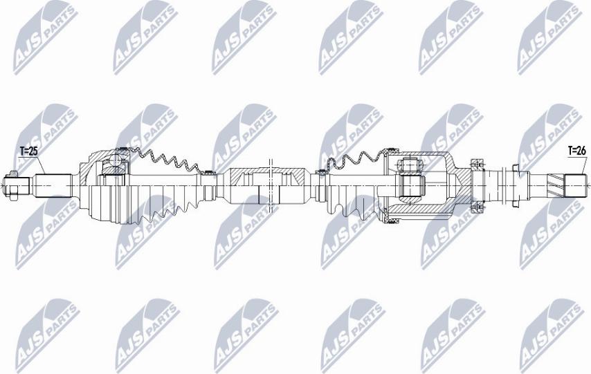 NTY NPW-RE-140 - Приводной вал unicars.by