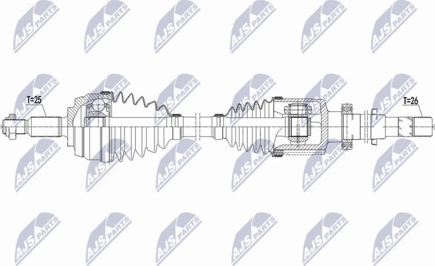 NTY NPW-RE-159 - Приводной вал unicars.by