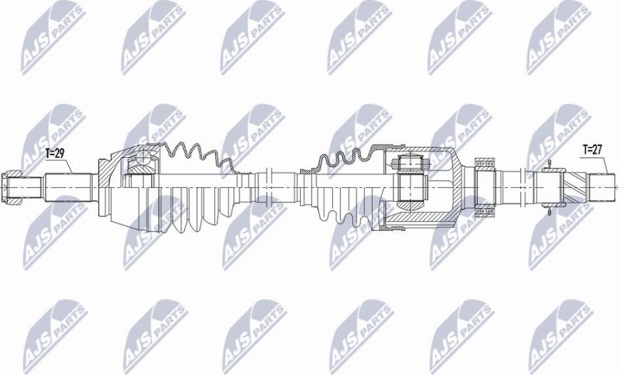 NTY NPW-RE-162 - Приводной вал unicars.by