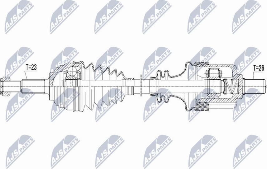 NTY NPW-RE-105 - Приводной вал unicars.by