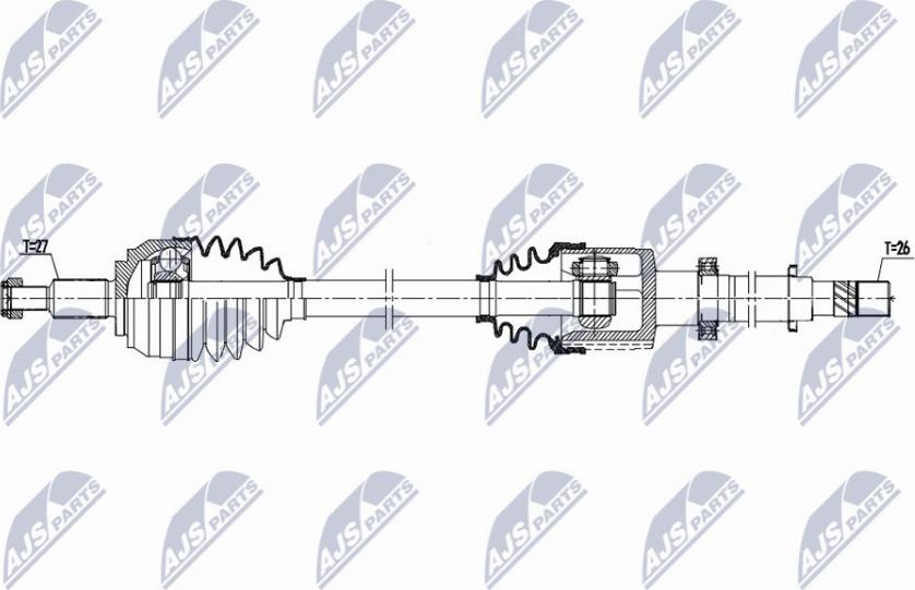 NTY NPW-RE-174 - Приводной вал unicars.by