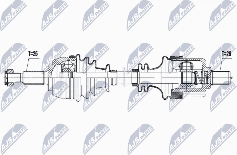 NTY NPW-RE-200 - Приводной вал unicars.by