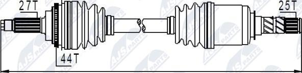 NTY NPW-SB-009 - Приводной вал unicars.by