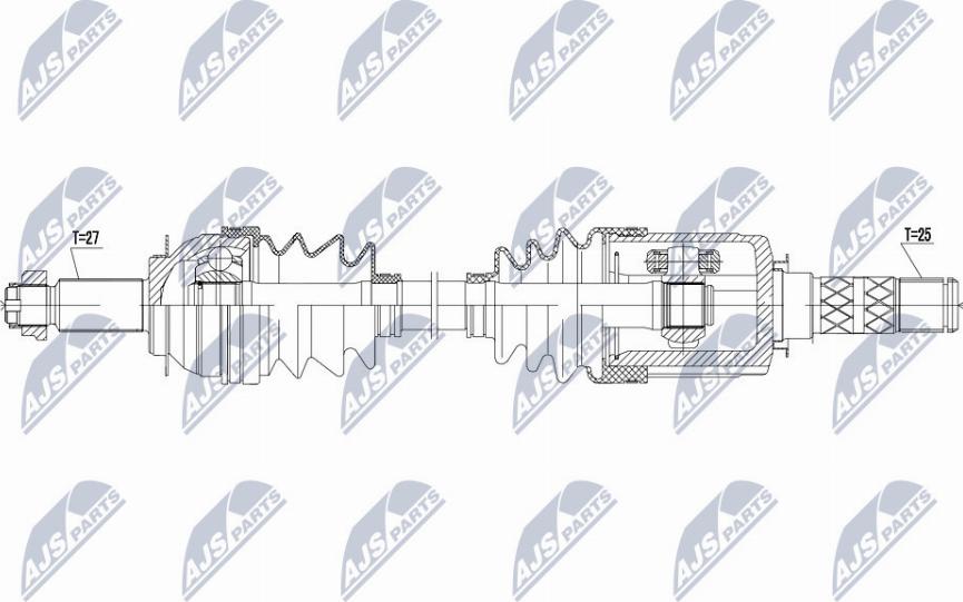 NTY NPW-SB-012 - Приводной вал unicars.by