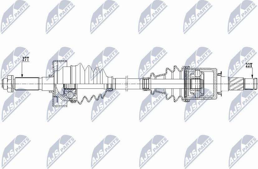 NTY NPW-SB-023 - Приводной вал unicars.by