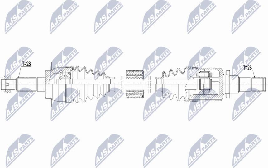 NTY NPW-SU-044 - Приводной вал unicars.by