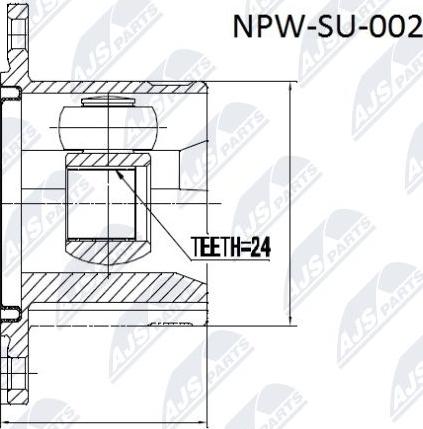 NTY NPW-SU-002 - Шарнирный комплект, ШРУС, приводной вал unicars.by