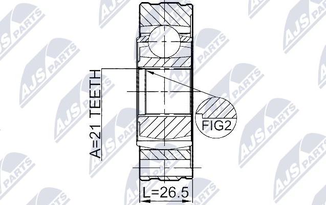 NTY NPW-SU-011 - Шарнир, продольный вал unicars.by