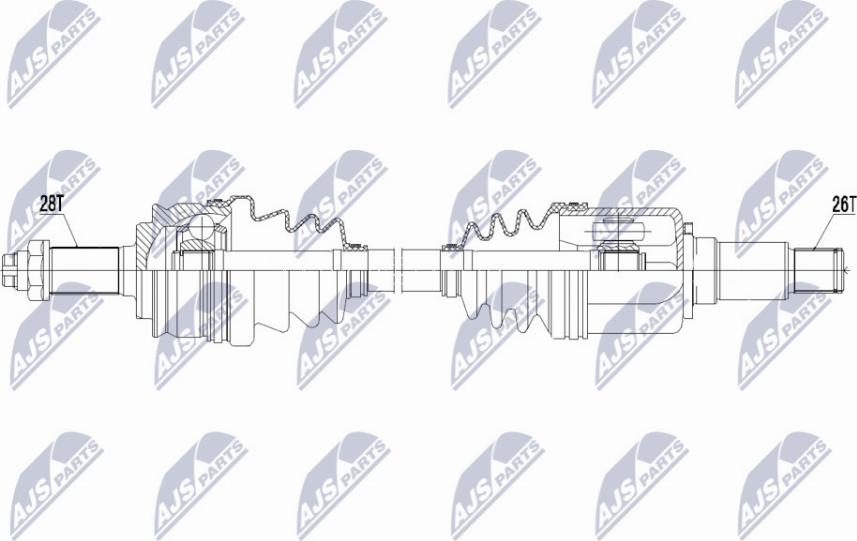 NTY NPW-SU-021 - Приводной вал unicars.by