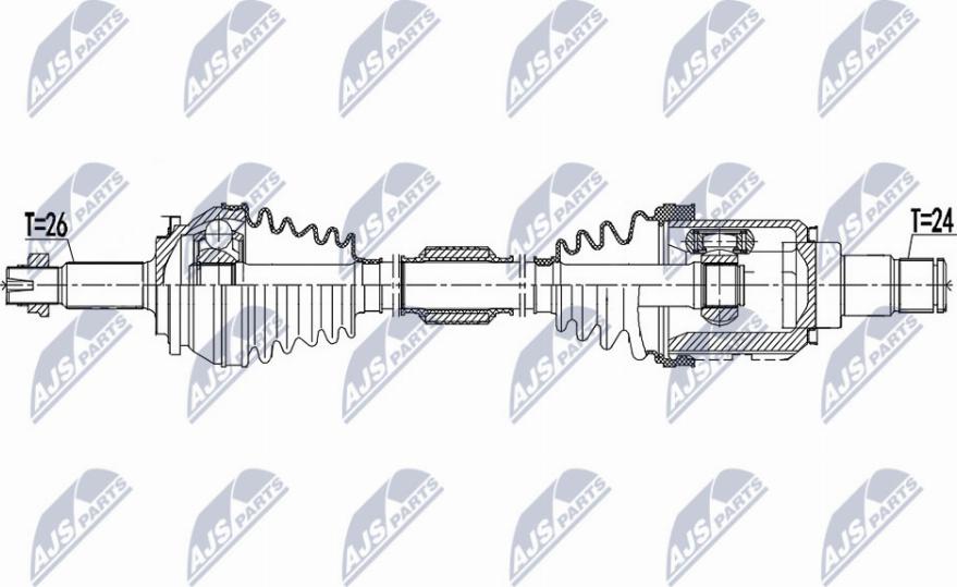 NTY NPW-TY-155 - Приводной вал unicars.by