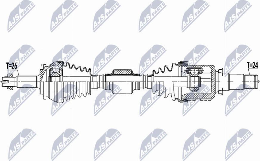 NTY NPW-TY-157 - Приводной вал unicars.by