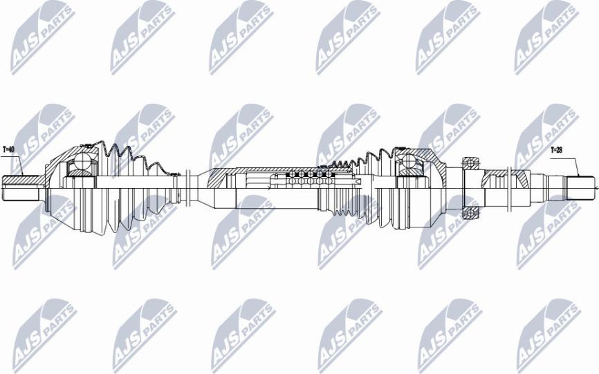 NTY NPW-VV-051 - Приводной вал unicars.by