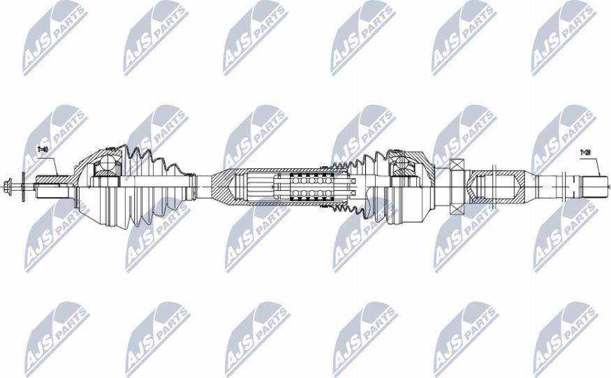 NTY NPW-VV-058 - Приводной вал unicars.by