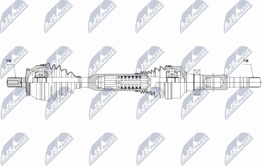 NTY NPW-VV-053 - Приводной вал unicars.by