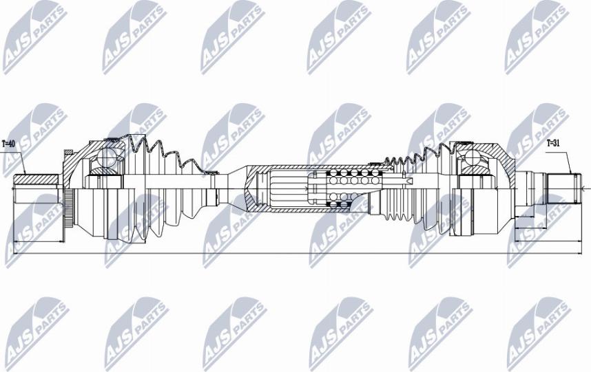 NTY NPW-VV-061 - Приводной вал unicars.by