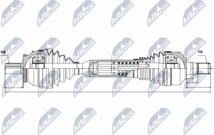 NTY NPW-VV-063 - Приводной вал unicars.by