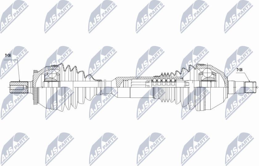 NTY NPW-VV-017 - Приводной вал unicars.by