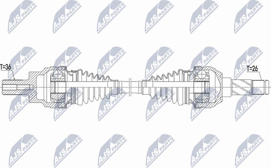 NTY NPW-VV-144 - Приводной вал unicars.by