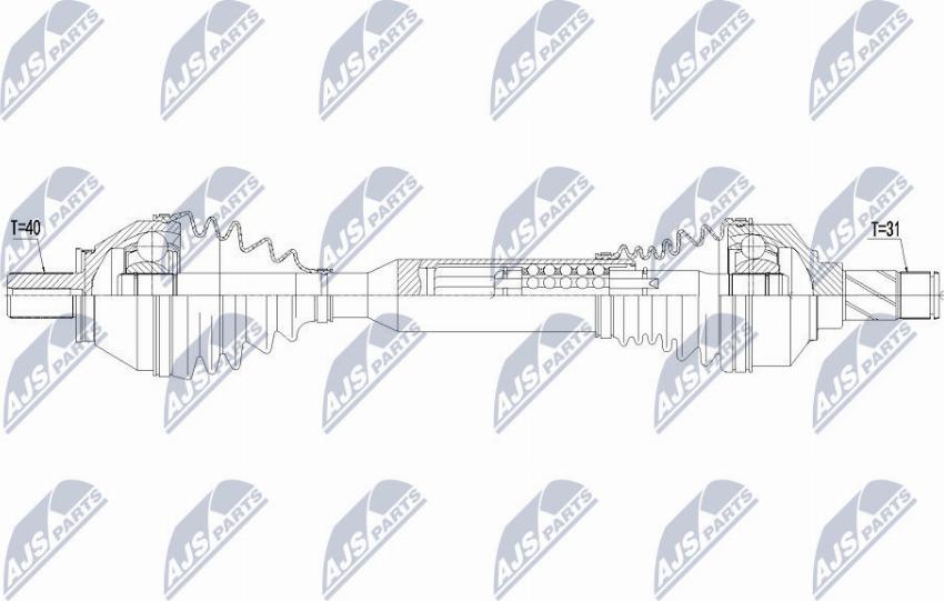 NTY NPW-VV-103 - Приводной вал unicars.by