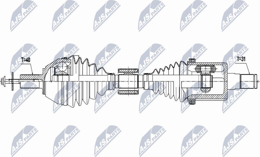 NTY NPW-VV-115 - Приводной вал unicars.by