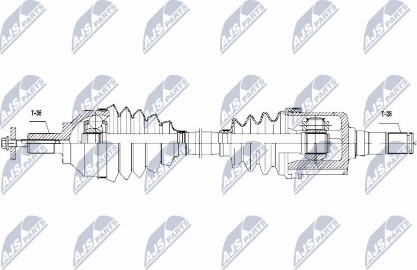 NTY NPW-VV-111 - Приводной вал unicars.by