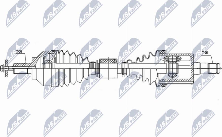 NTY NPW-VV-139 - Приводной вал unicars.by