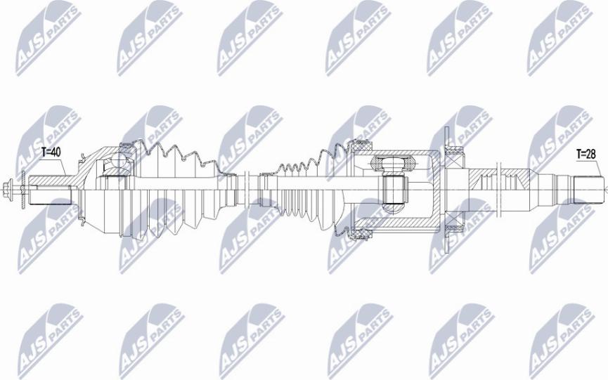 NTY NPW-VV-137 - Приводной вал unicars.by