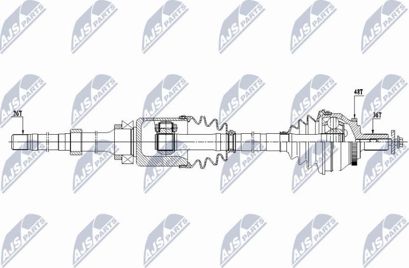 NTY NPW-VV-129 - Приводной вал unicars.by