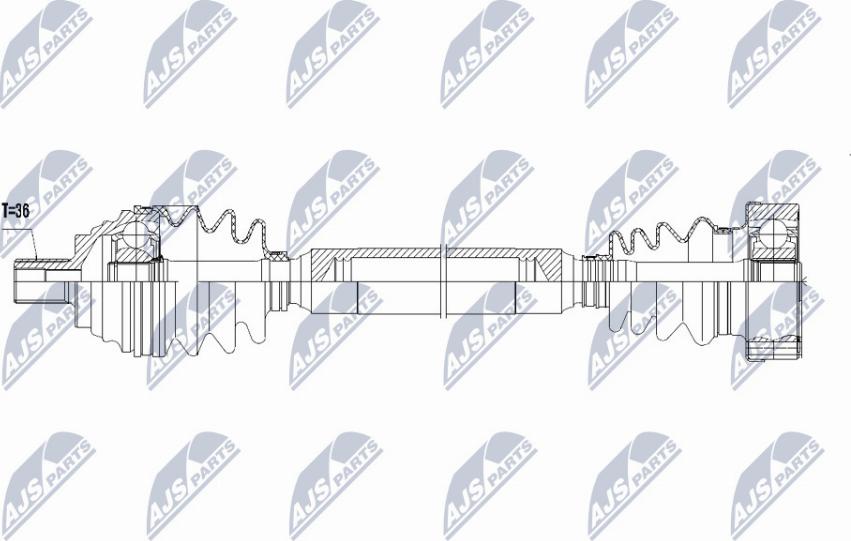 NTY NPW-VW-058 - Приводной вал unicars.by