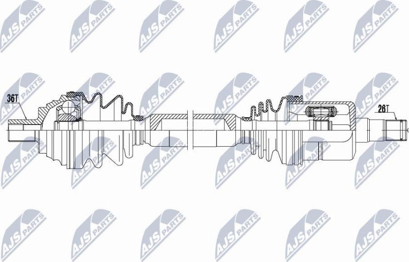 NTY NPW-VW-053 - Приводной вал unicars.by