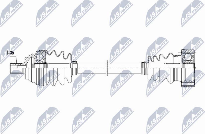 NTY NPW-VW-067 - Приводной вал unicars.by