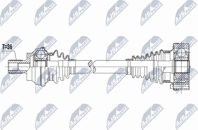 NTY NPW-VW-089 - Приводной вал unicars.by