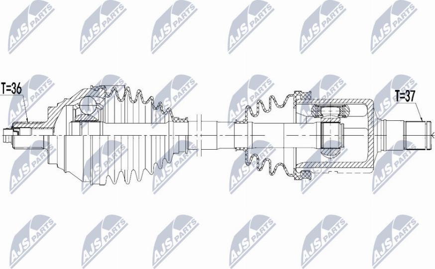 NTY NPW-VW-081 - Приводной вал unicars.by